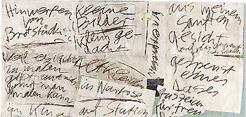 Worte auf der Leinwand